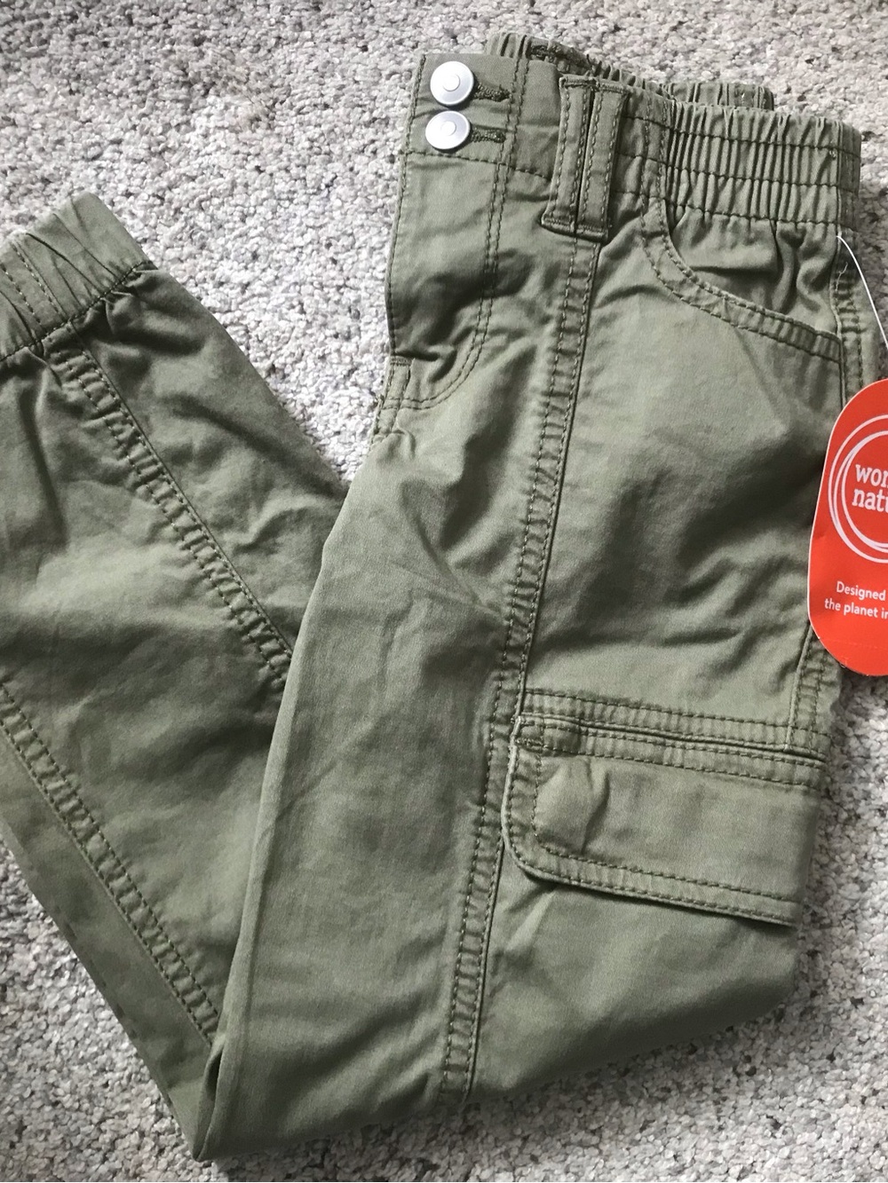 wonder nation Olive Green Cargo Jogger Pants